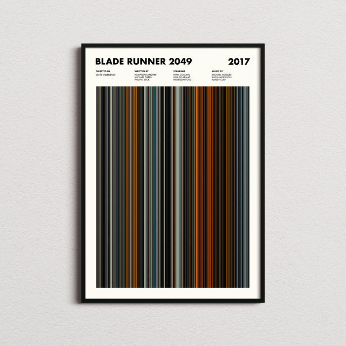 Blade Runner 2049 Movie Barcode Poster