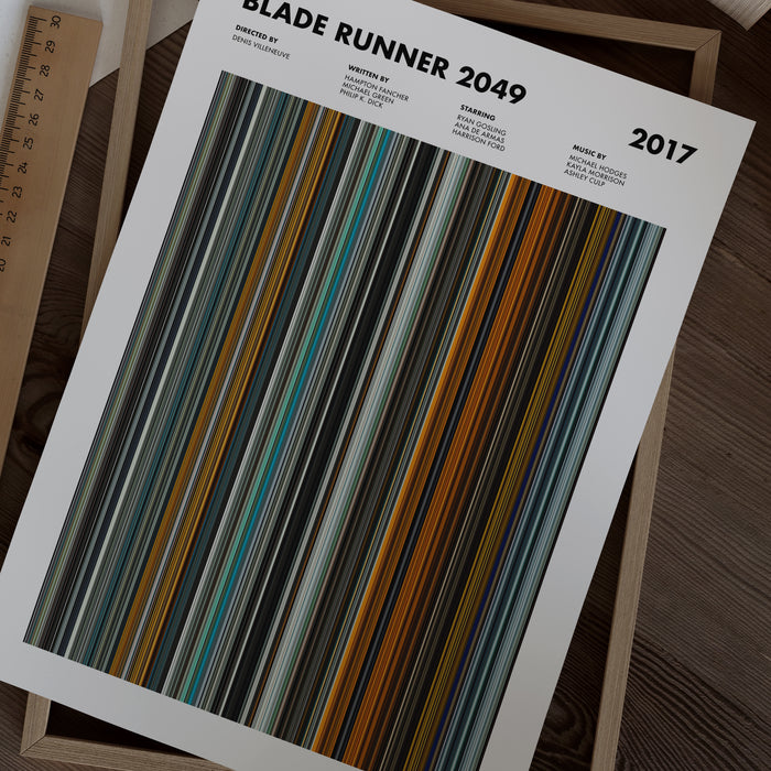 Blade Runner 2049 Movie Barcode Poster