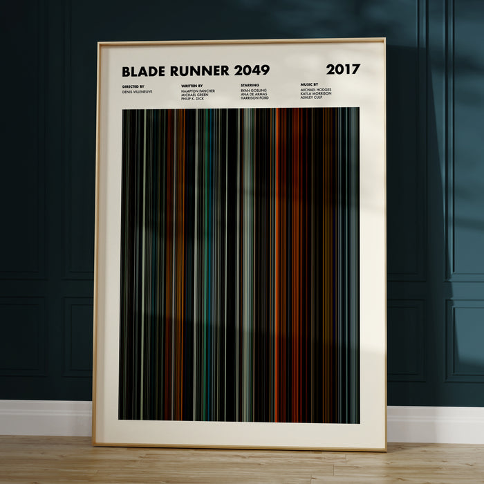 Blade Runner 2049 Movie Barcode Poster