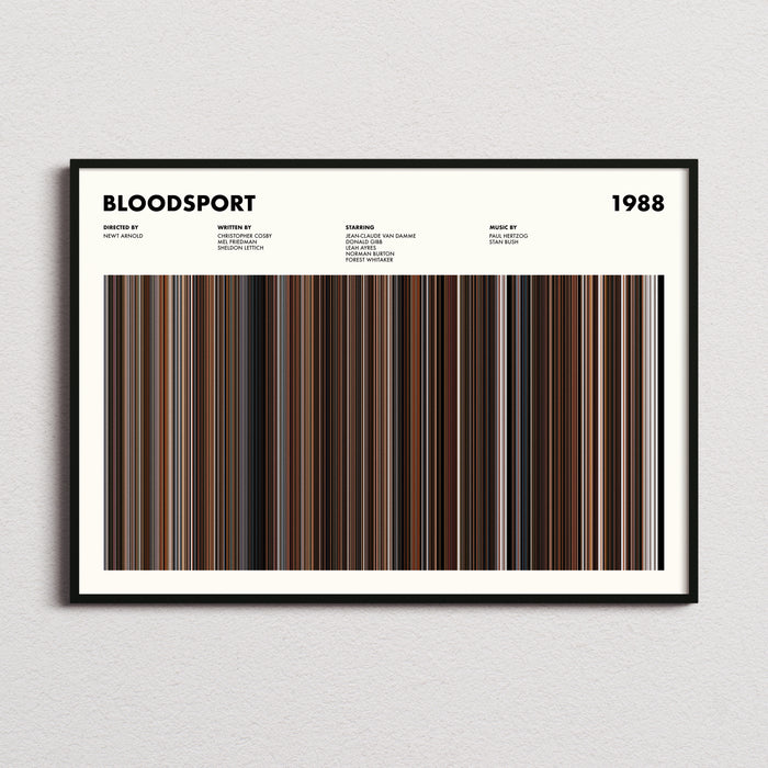 Bloodsport Movie Barcode Poster
