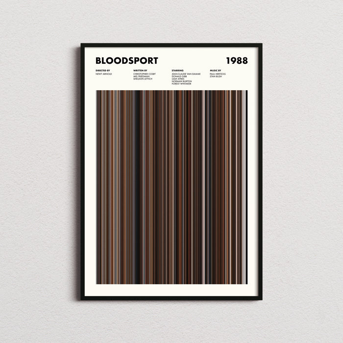 Bloodsport Movie Barcode Poster