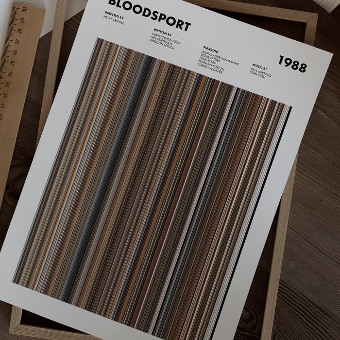 Bloodsport Movie Barcode Poster