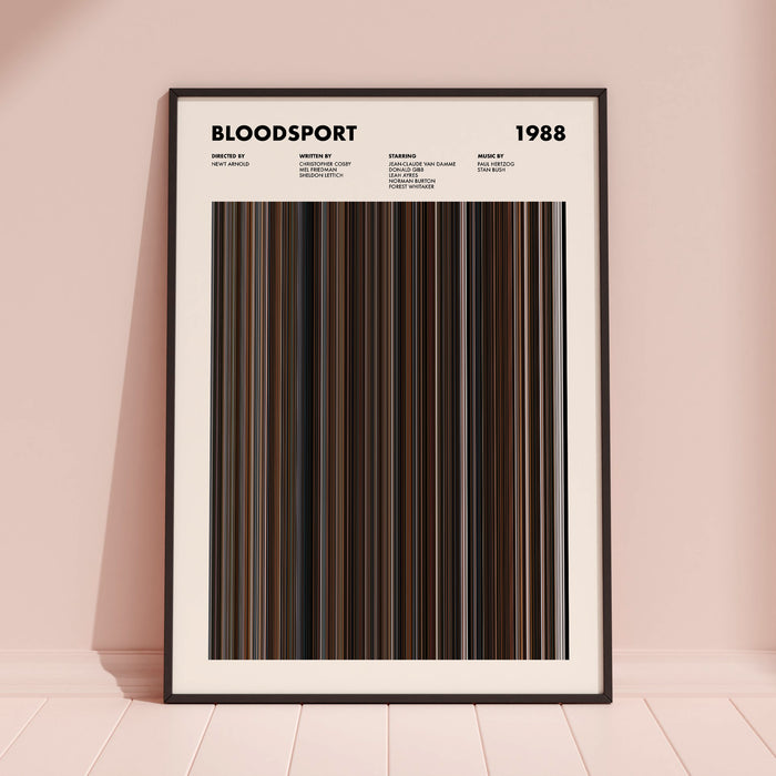 Bloodsport Movie Barcode Poster