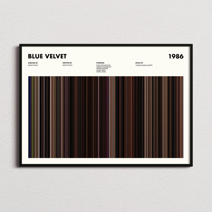 Blue Velvet Movie Barcode Poster