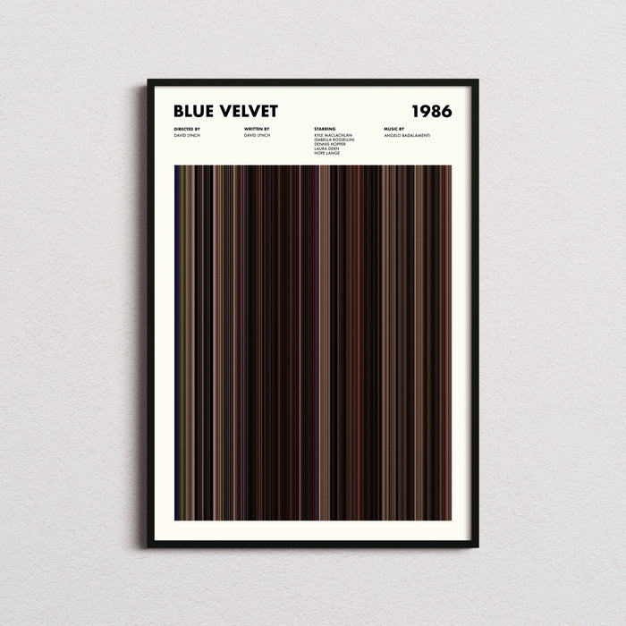 Blue Velvet Movie Barcode Poster