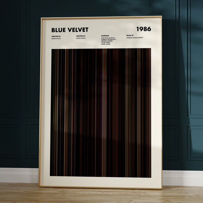 Blue Velvet Movie Barcode Poster