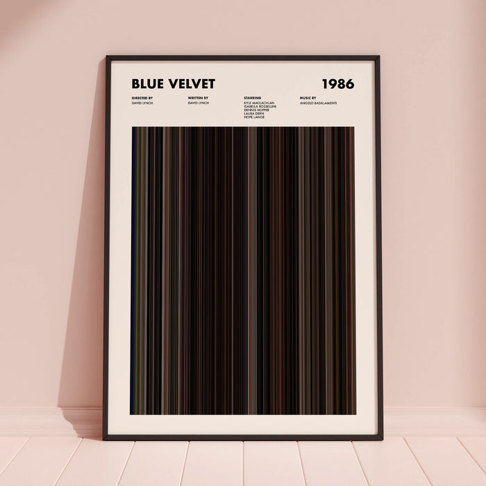 Blue Velvet Movie Barcode Poster