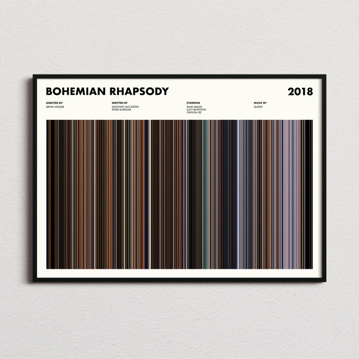 Bohemian Rhapsody Movie Barcode Poster