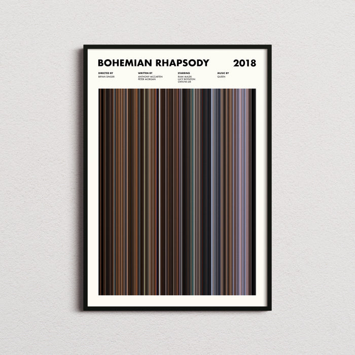 Bohemian Rhapsody Movie Barcode Poster