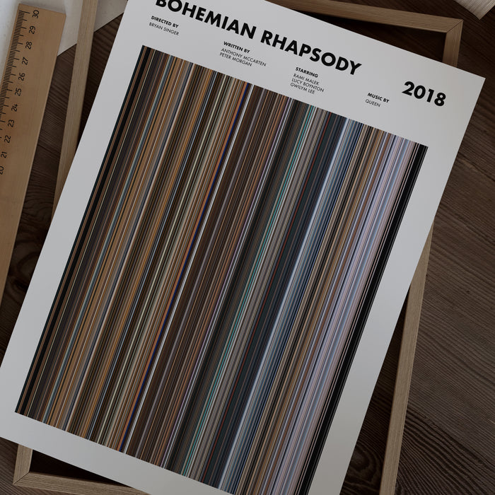 Bohemian Rhapsody Movie Barcode Poster