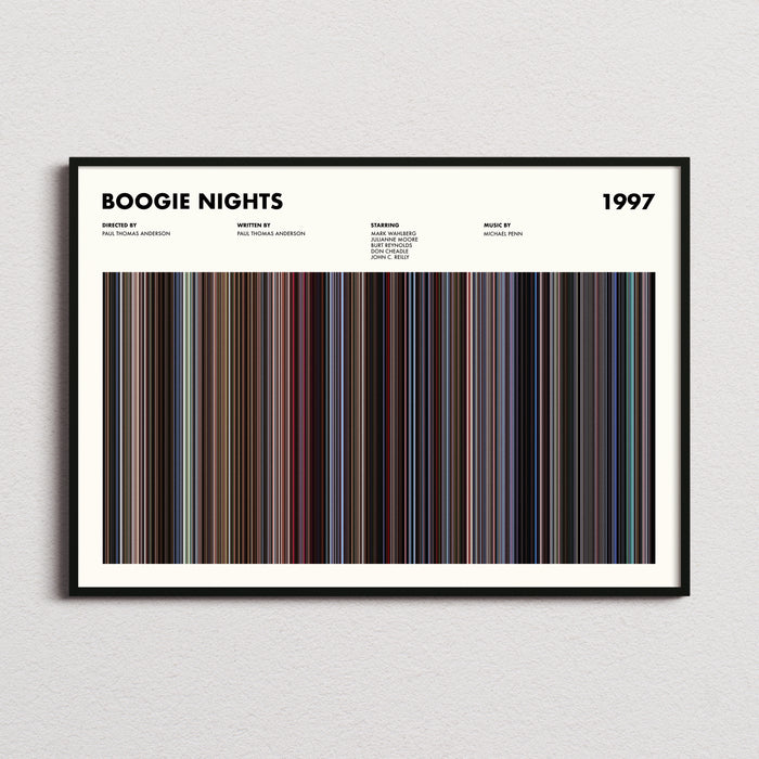 Boogie Nights Movie Barcode Poster