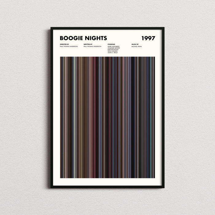 Boogie Nights Movie Barcode Poster