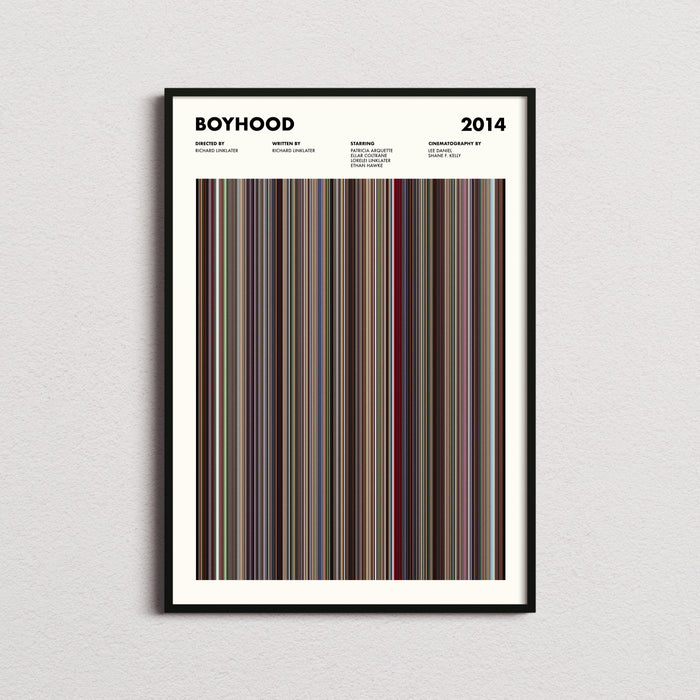 Boyhood Movie Barcode Movie Barcode Poster