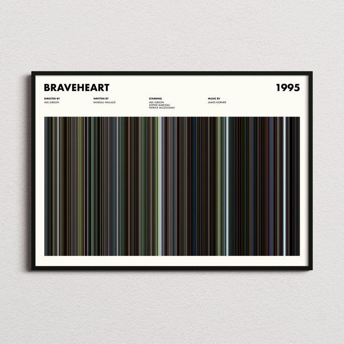 Braveheart Movie Barcode Poster