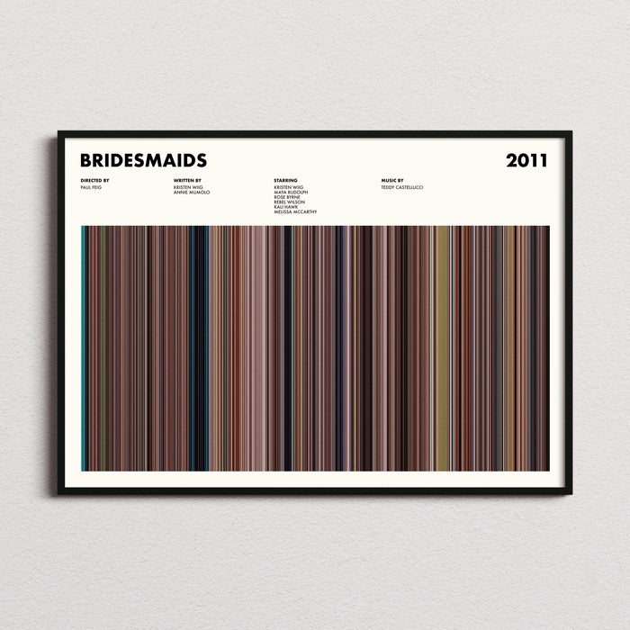 Bridesmaids Movie Barcode Poster