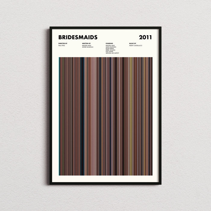 Bridesmaids Movie Barcode Poster