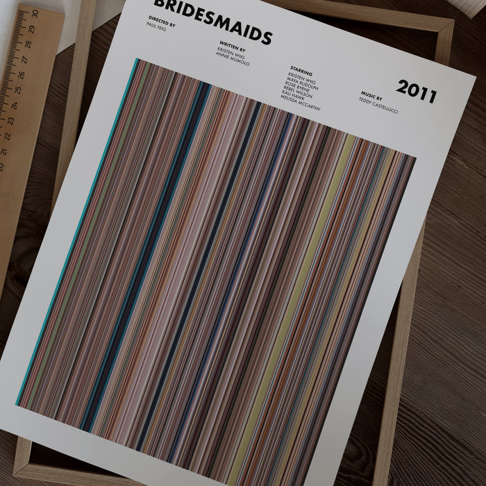 Bridesmaids Movie Barcode Poster