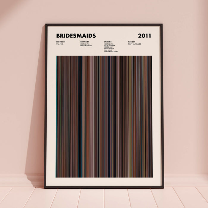 Bridesmaids Movie Barcode Poster