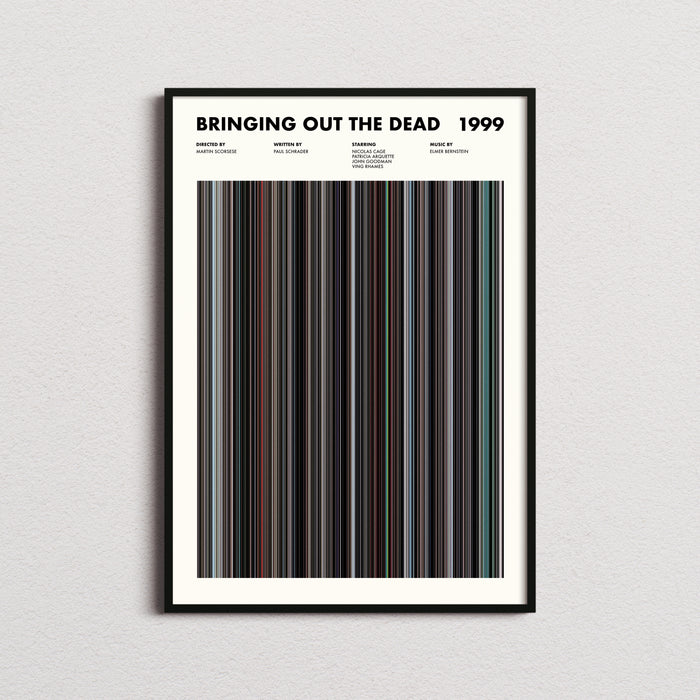 Bringing Out The Dead Movie Barcode Poster