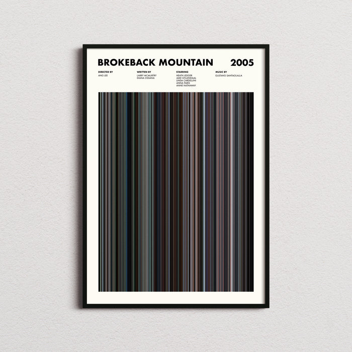 Brokeback Mountain Movie Barcode Poster