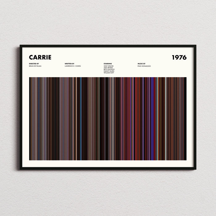 Carrie Movie Barcode Movie Barcode Poster