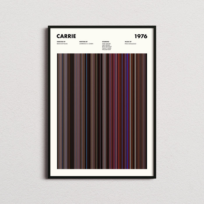 Carrie Movie Barcode Movie Barcode Poster