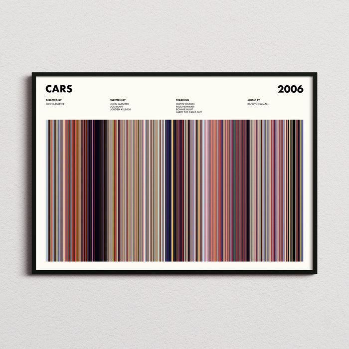 Cars Movie Barcode Poster
