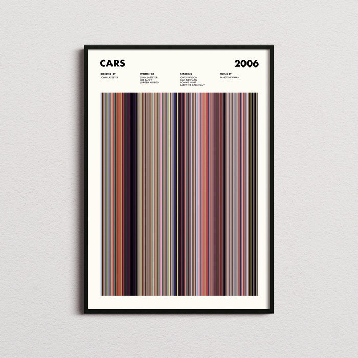 Cars Movie Barcode Poster