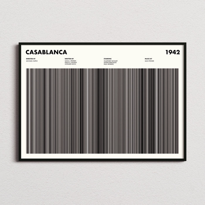 Casablanca Movie Barcode Poster