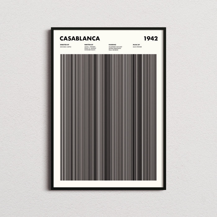 Casablanca Movie Barcode Poster