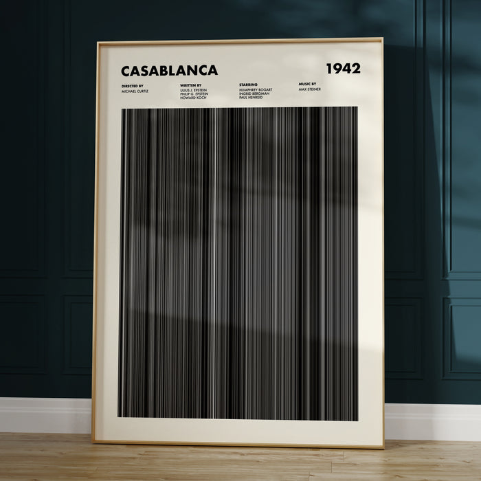 Casablanca Movie Barcode Poster