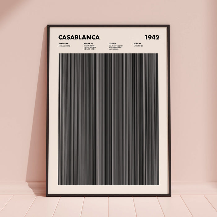 Casablanca Movie Barcode Poster