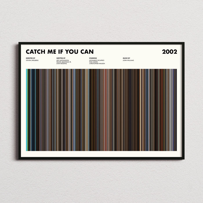 Catch Me If You Can Movie Barcode Poster