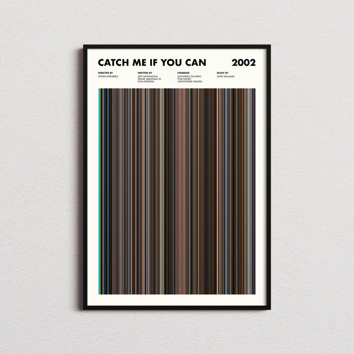 Catch Me If You Can Movie Barcode Poster