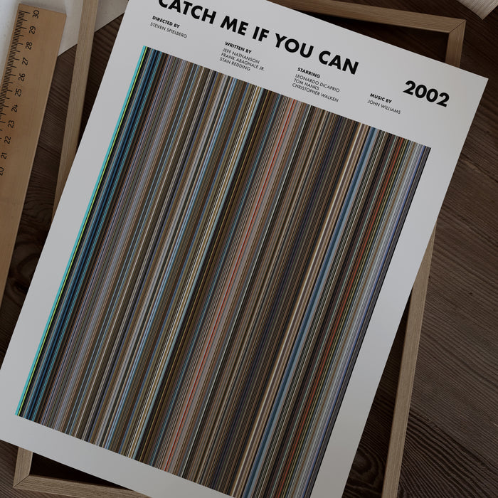 Catch Me If You Can Movie Barcode Poster