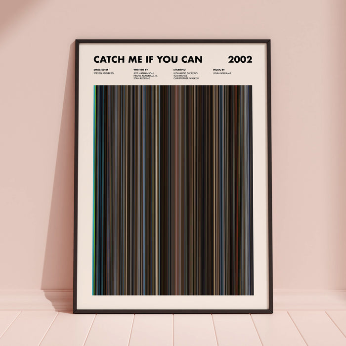 Catch Me If You Can Movie Barcode Poster