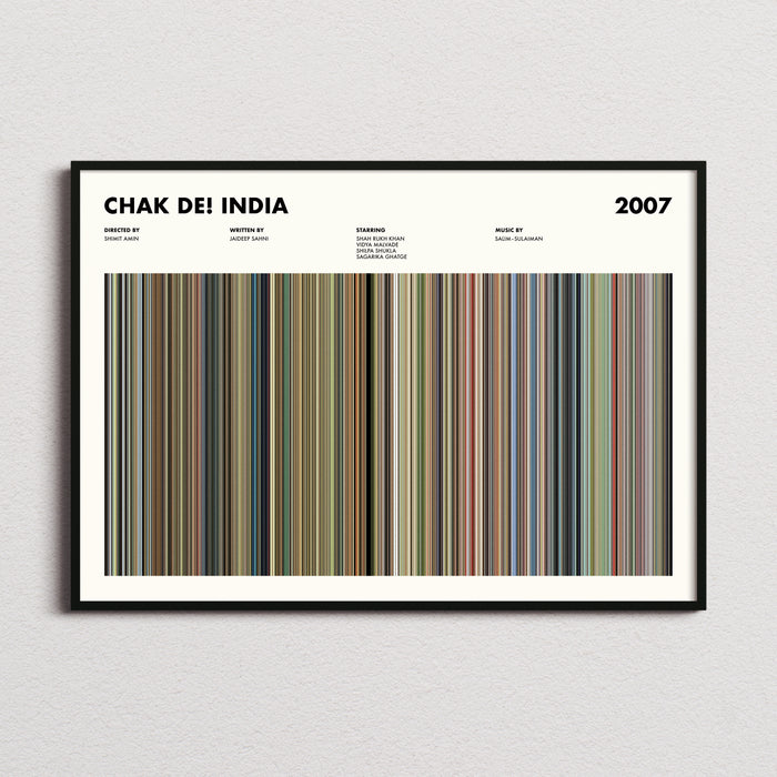 Chak De! India Movie Barcode Poster