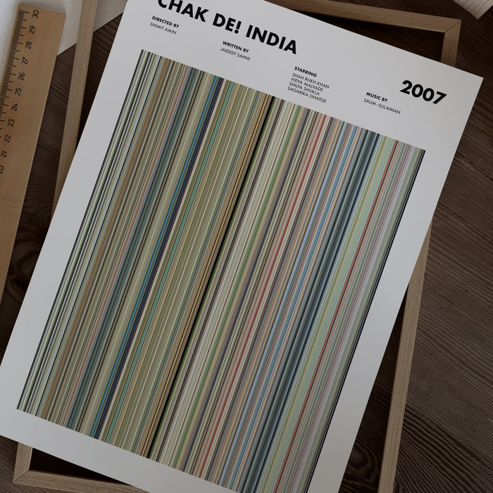 Chak De! India Movie Barcode Poster