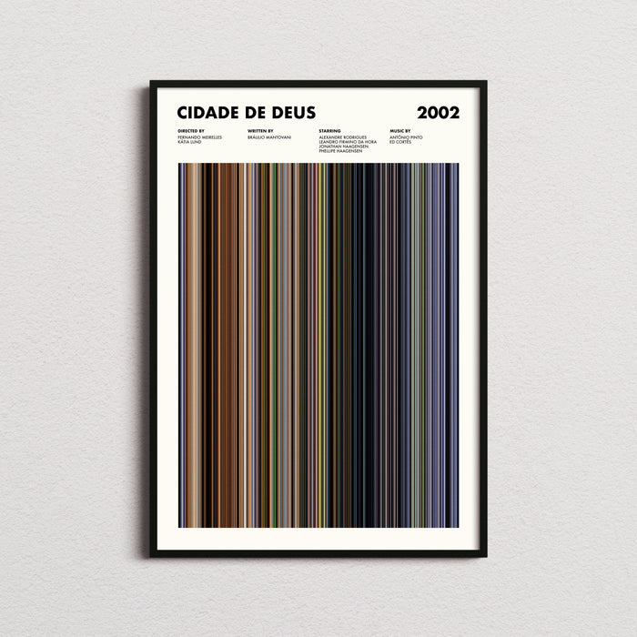 Cidade De Deus Movie Barcode Movie Barcode Poster