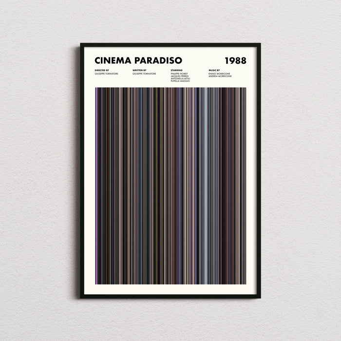 Cinema Paradiso Movie Barcode Poster