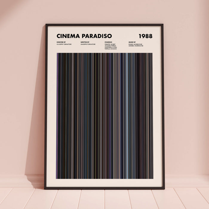 Cinema Paradiso Movie Barcode Poster