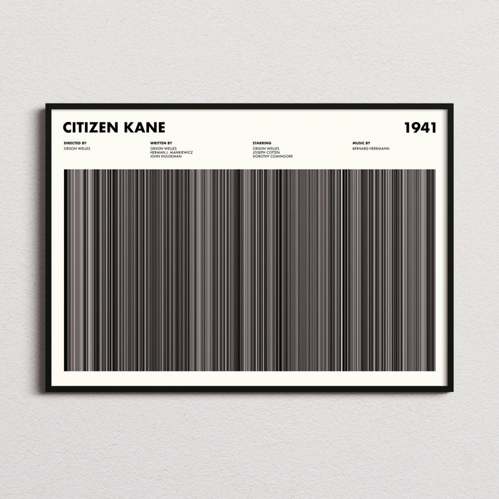 Citizen Kane Movie Barcode Poster