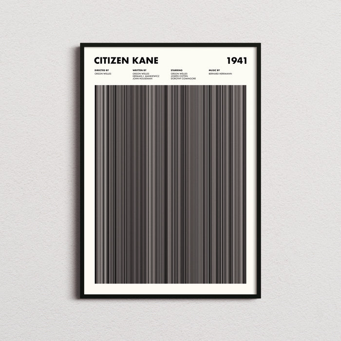 Citizen Kane Movie Barcode Poster