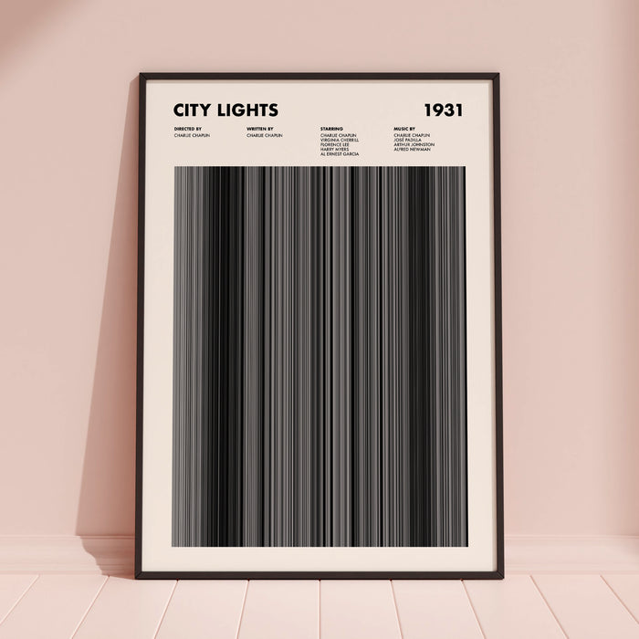 City Lights Movie Barcode Poster