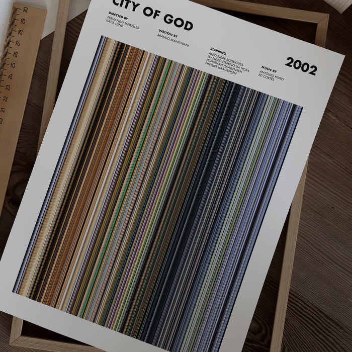 City Of God Movie Barcode Poster