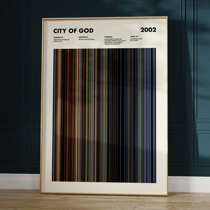 City Of God Movie Barcode Poster