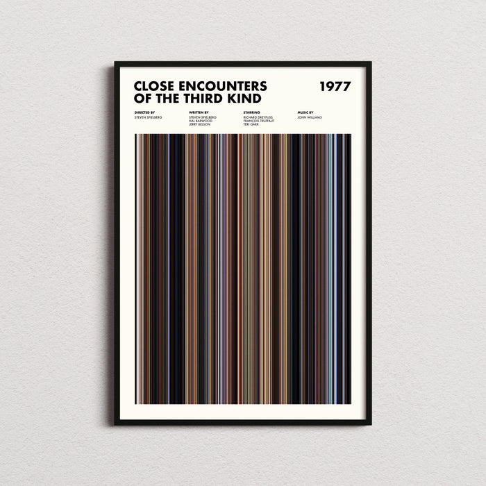 Close Encounters of the Third Kind Movie Barcode Poster