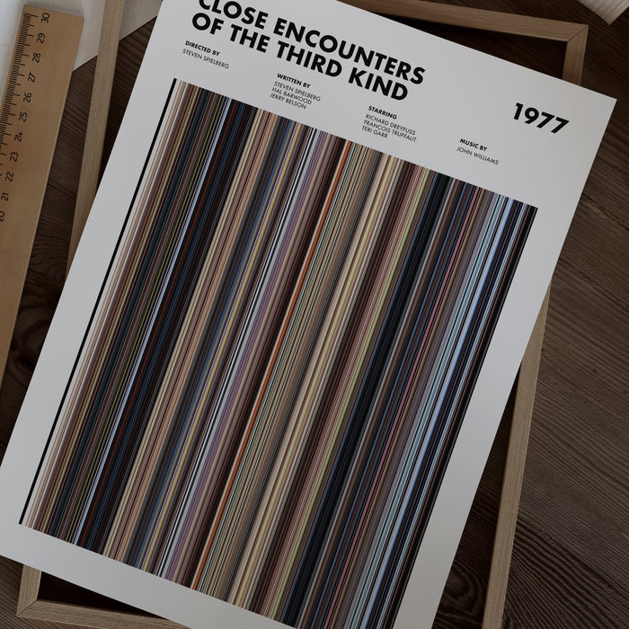 Close Encounters of the Third Kind Movie Barcode Poster