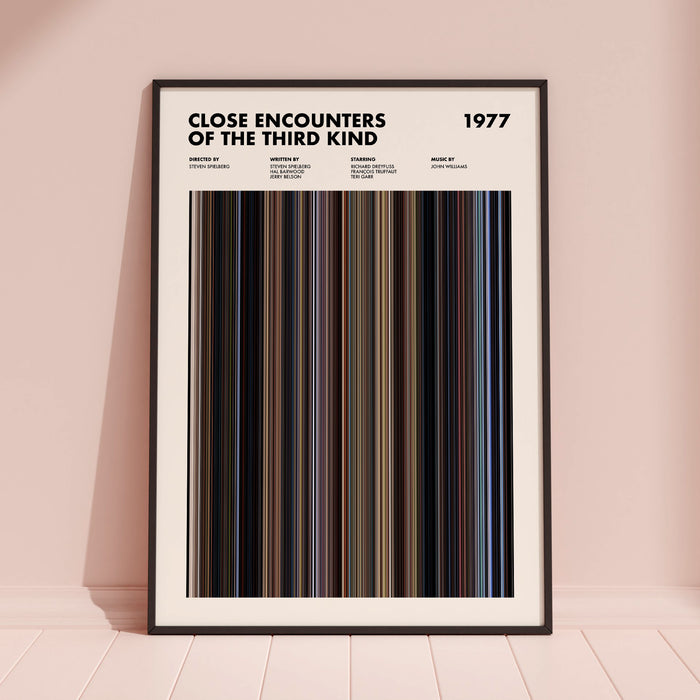 Close Encounters of the Third Kind Movie Barcode Poster