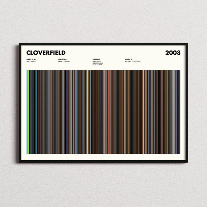 Cloverfield Movie Barcode Poster